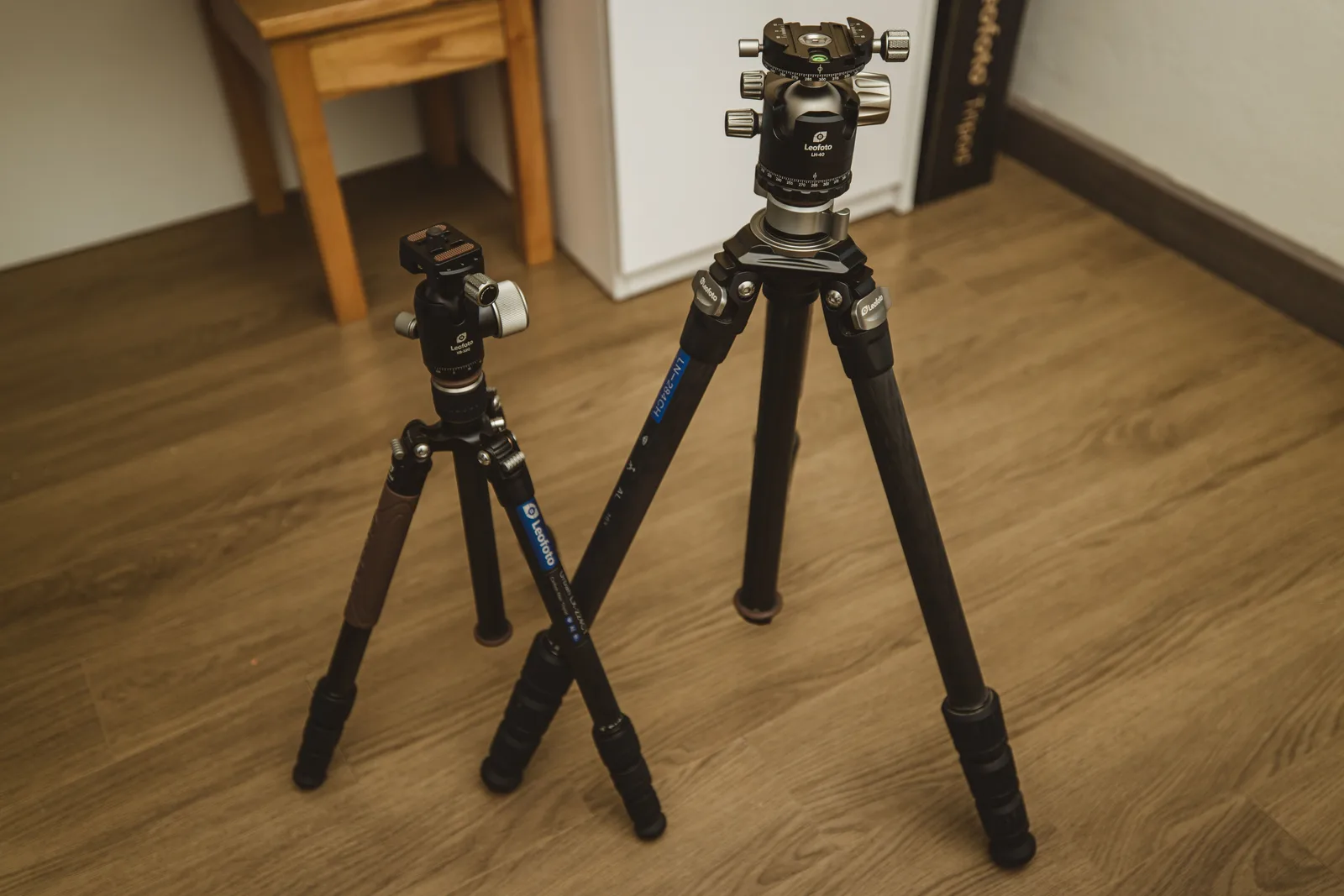 The ball head and quick release plate on a tripod