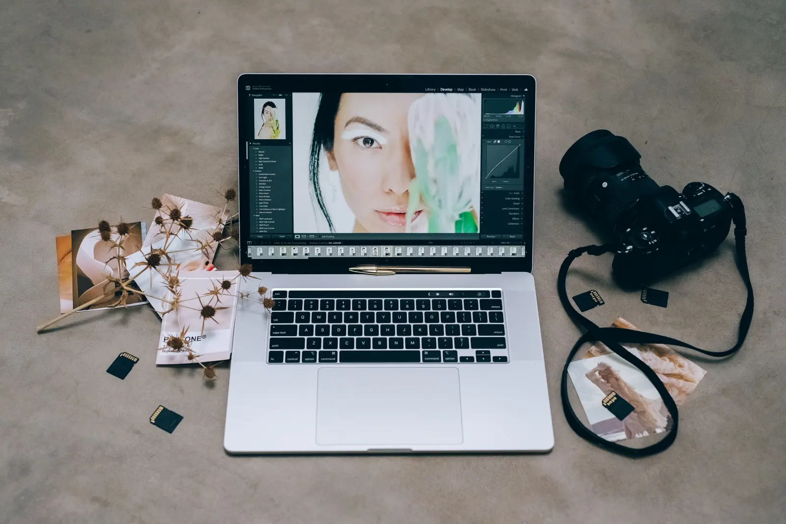 A photography portfolio open in a browser